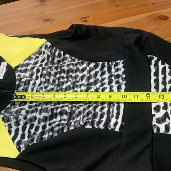 Calvin Klein office dress with stretch, back zipper, pop of colour - Picture 8 of 9